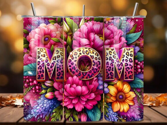 3D Pink Floral Leopard Mom Tumbler Wrap Review