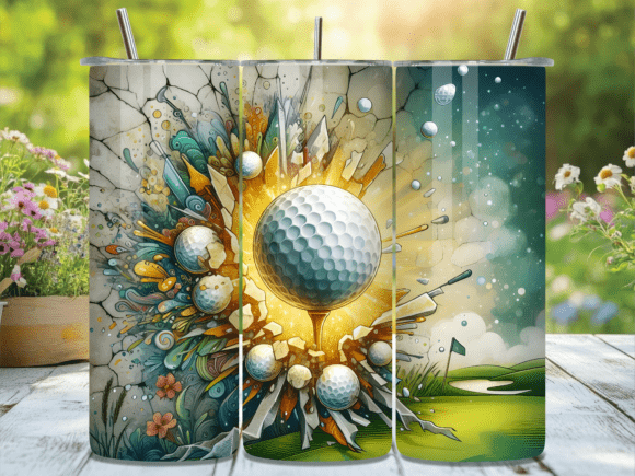 Artistic Golf Ball Splash Tumbler Wraps Review