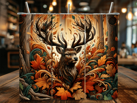 Autumn Forest Stag Head Tumbler Wraps Review