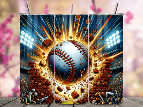 Baseball Wall Break Effect Tumbler Wraps Review