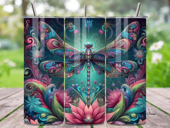 Colorful Boho Dragonfly Art Tumbler Wrap Review