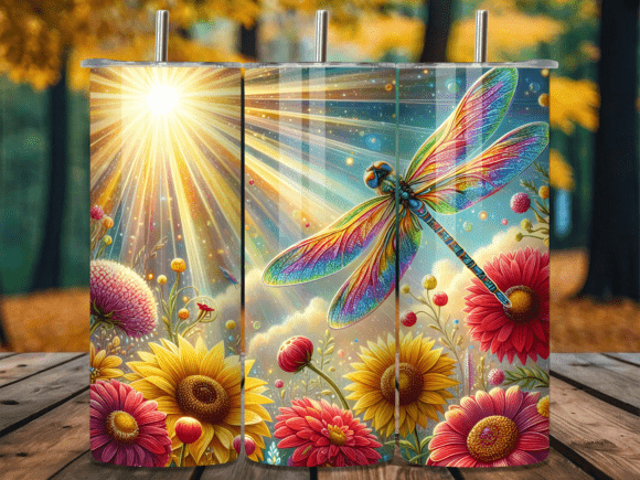 Dragonfly Sunflower Garden Tumbler Wrap Review