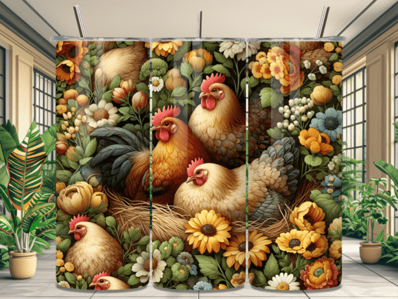 Farmhouse Chicken Floral Tumbler Wrap Review