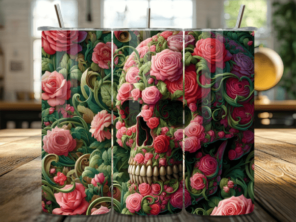 Floral Rose Garden Skull Tumbler Wrap Review