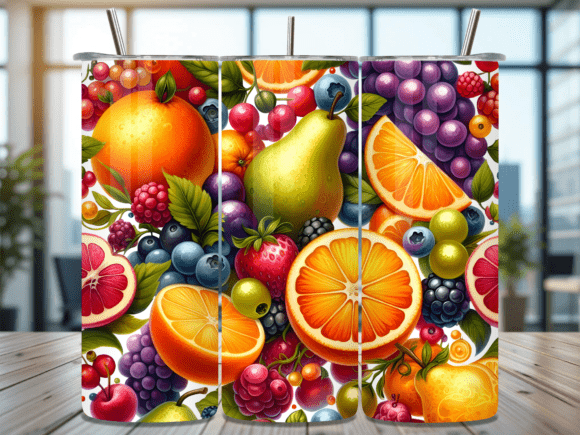 Fresh Fruit Tumbler Wraps for Branding