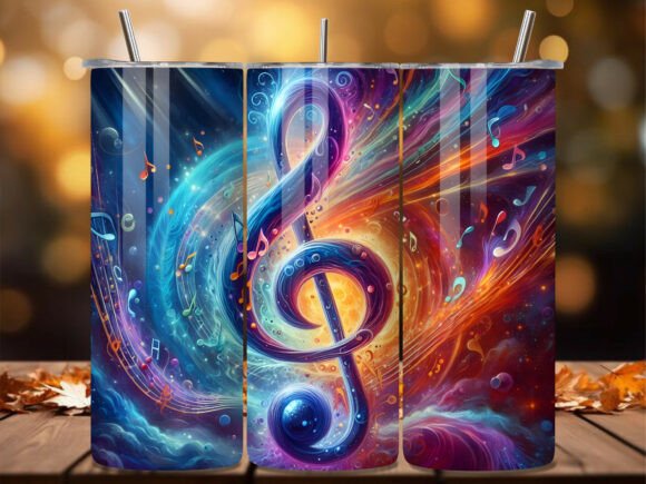 Galaxy Neon Music G-Clef Tumbler Wraps Review