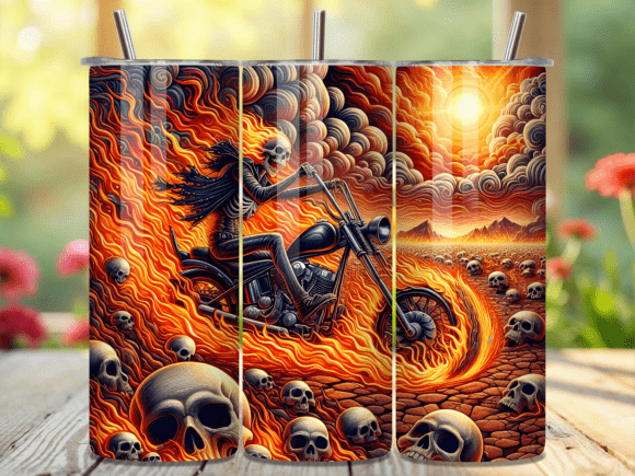 Ghost Rider Skeleton 3D Tumbler Wrap Review