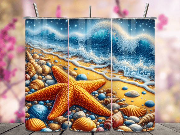 Ocean Wave Starfish Sand Tumbler Wraps Review