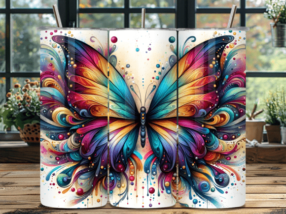 Paint Splash Butterfly Tumbler Wrap Review