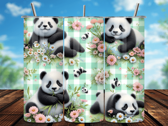 Panda Bear Gingham Tumbler Wrap Design Review