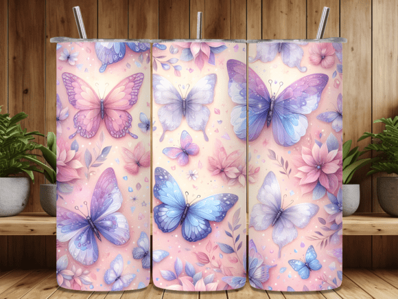 Purple Butterfly Floral Tumbler Wraps Review
