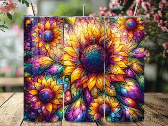 Rainbow Boho Sunflower Tumbler Wrap Review