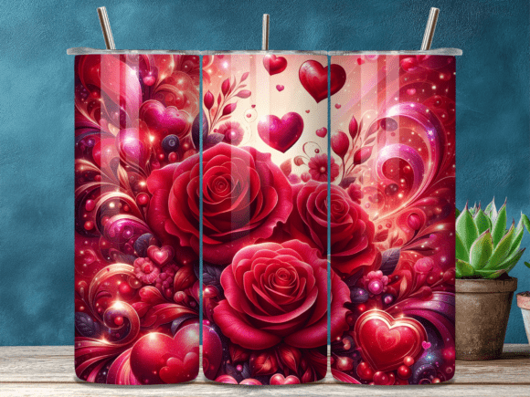 Red Rose Heart Valentine Tumbler Wrap Review