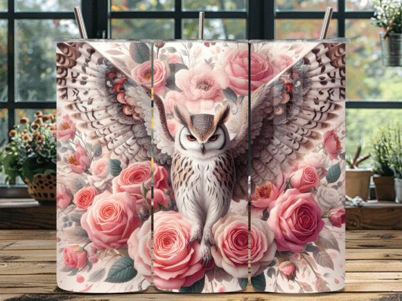 Shabby Chic Pink Rose Owl Tumbler Wraps Review