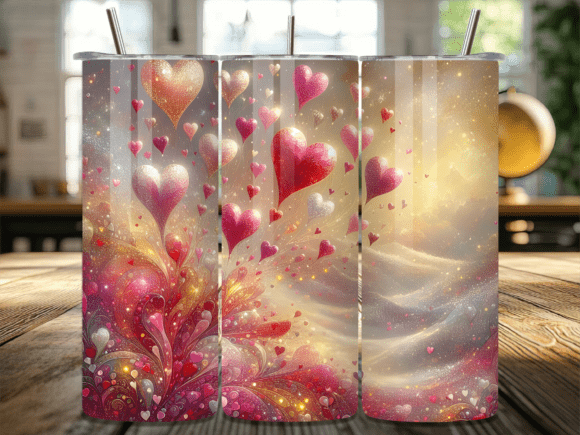 Sparkle Pink Gold Hearts Tumbler Wrap Review