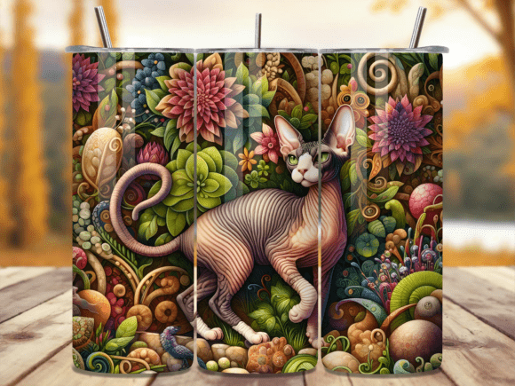 Sphynx Cat Floral Garden Tumbler Wraps Review