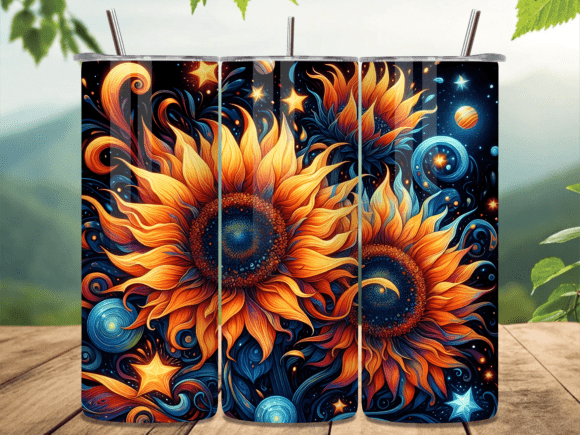 Starry Night Sunflower Tumbler Wrap Review