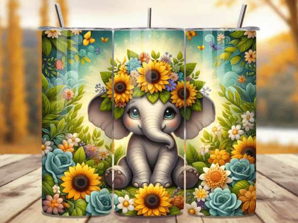 Sunflower Baby Elephant Tumbler Wraps Review