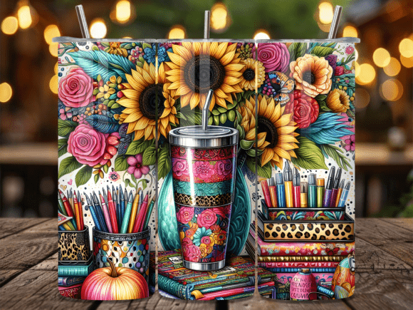 Sunflower Teacher School Tumbler Wrap Review
