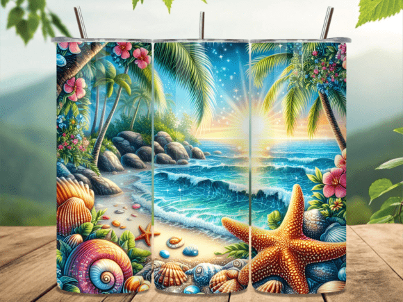 Tropical Beach Starfish Tumbler Wrap Review