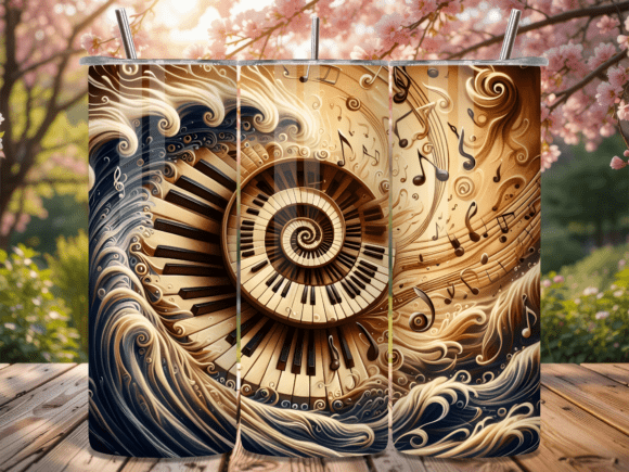 Vintage Swirl Piano Keys Tumbler Wrap Review