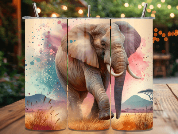 Watercolor Abstract Elephant Tumbler Wrap Review